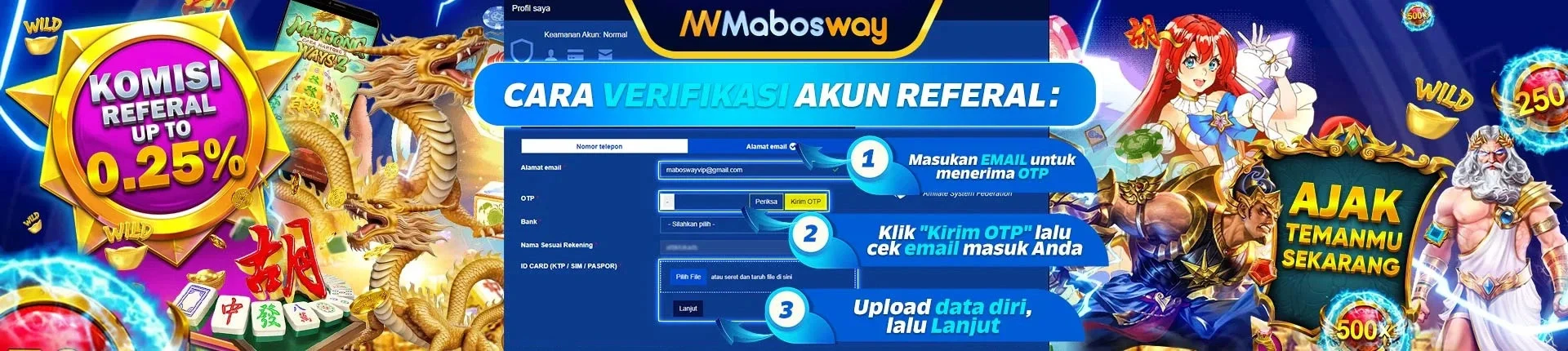 Ilustrasi Cara Daftar dan Verifikasi Akun di Mabosway